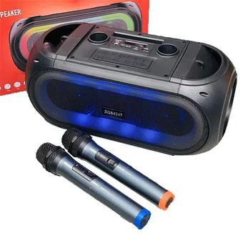 Parlante ZQS-4247 Incluye Dos Micrófonos Bluetooth Multifuncional Led